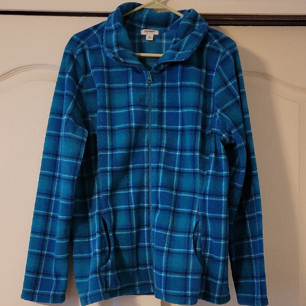 Old Navy Women's Blue Checkered Jacket